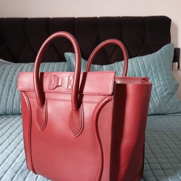 CELINE 
Smooth Calfskin Micro Luggage Red - Picture 8 of 8